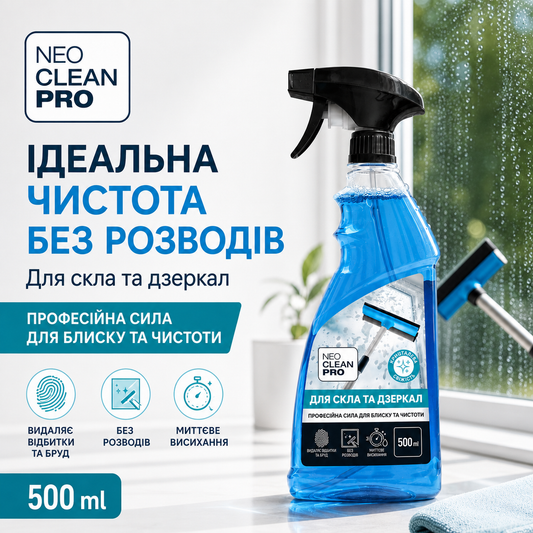 Засіб для миття скляних і дзеркальних поверхонь "Кришталева свіжість" 500 мл